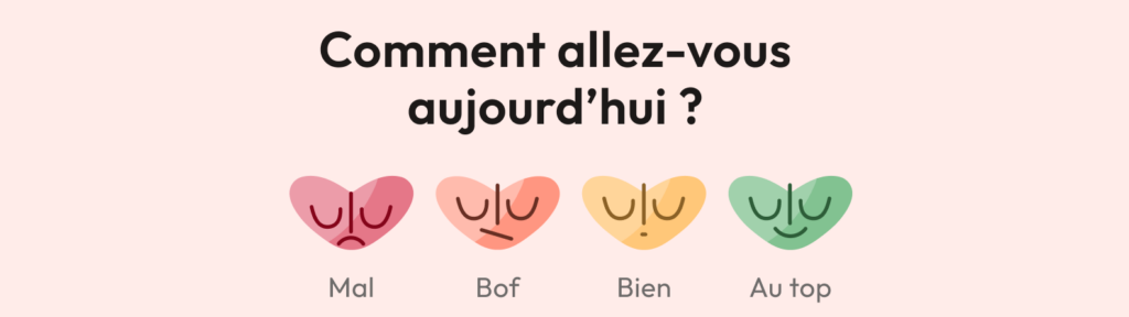 visuel d'un quiz pour savoir si tristesse stress ou autre humeur est une dépression post-partum après bébé, un baby-blues, ou un burn-out de la maman, du papa ou parental.Montre la bienveillance et comment s'en sortir et aller mieux.