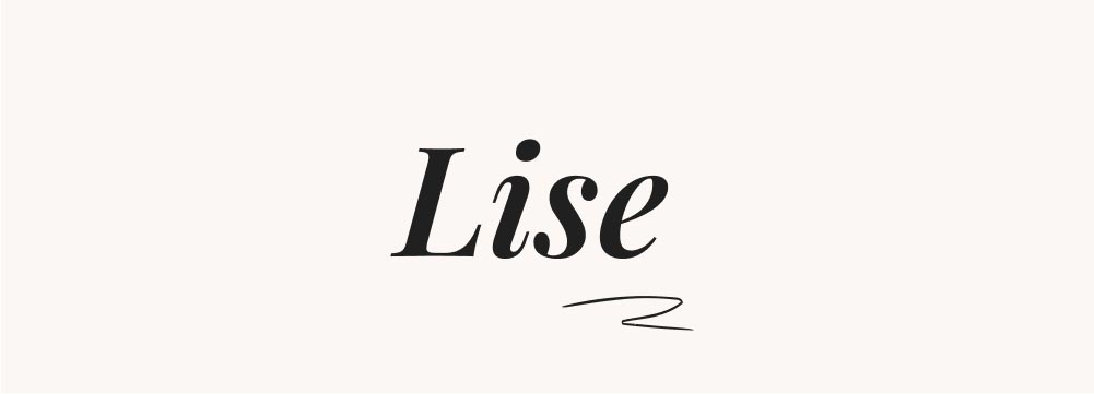 Image du prénom Lise en écriture classique et simple, représentant un prénom court et traditionnel pour fille.