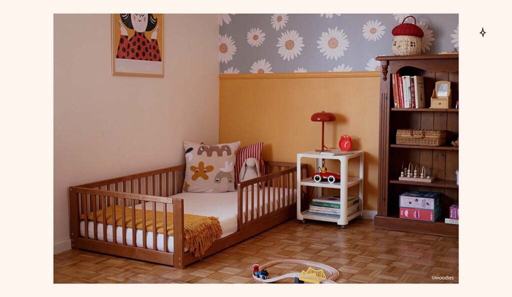 Décoration chambre enfant idée déco chambre bébé style vintage en bois, mobilier ancien pour une chambre bébé chaleureuse et intemporelle, inspiration déco rétro chic.