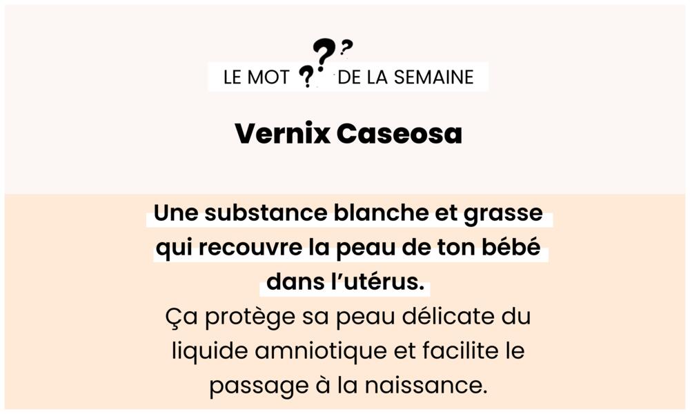 Vernix – Substance blanche protégeant la peau du bébé à la naissance.