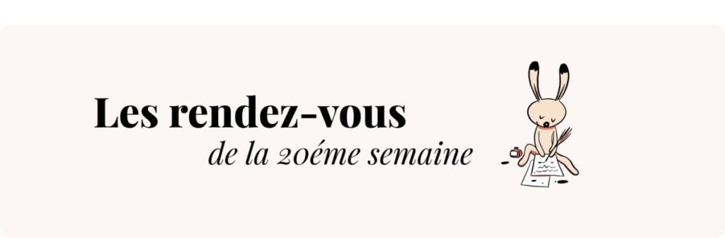 Grossesse 20 semaines – Rendez-vous médicaux
