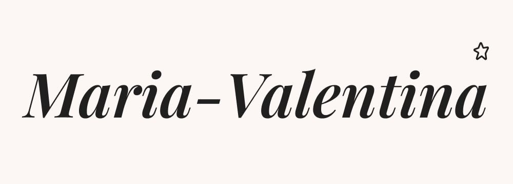 maria-valentina, prénom composé féminin moderne