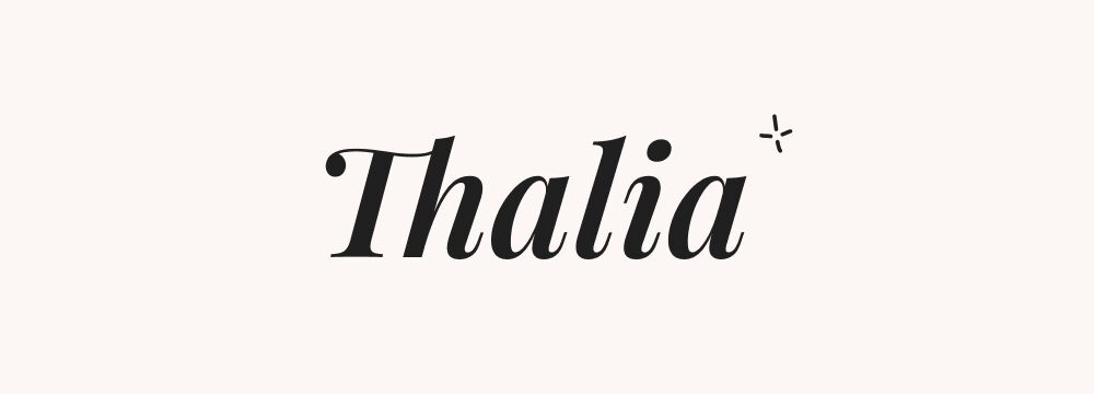 Thalia, prénom mythologique fille lumineux et gracieux, associé à la muse grecque de la comédie et de la joie