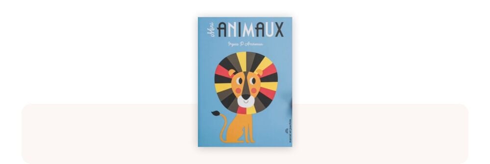 Mini Animaux, livre accordéon de 30 animaux, considéré comme un des meilleurs livres bébé 0-12 mois pour occuper et stimuler bébé en sortie