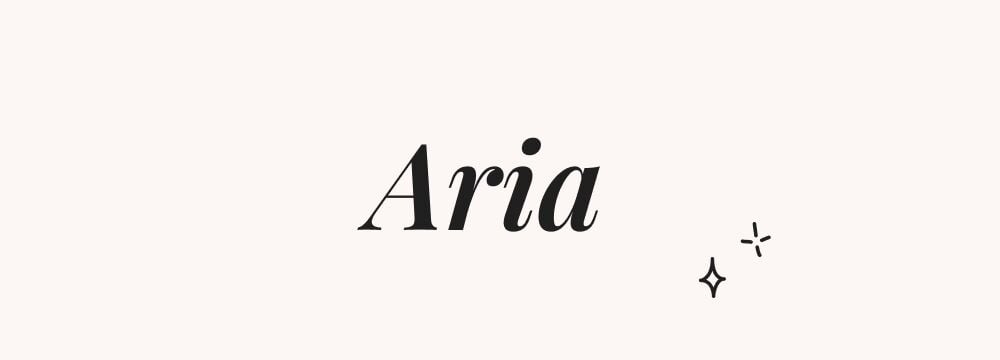 Aria, prénom américain féminin court et musical, en vogue aux États‑Unis