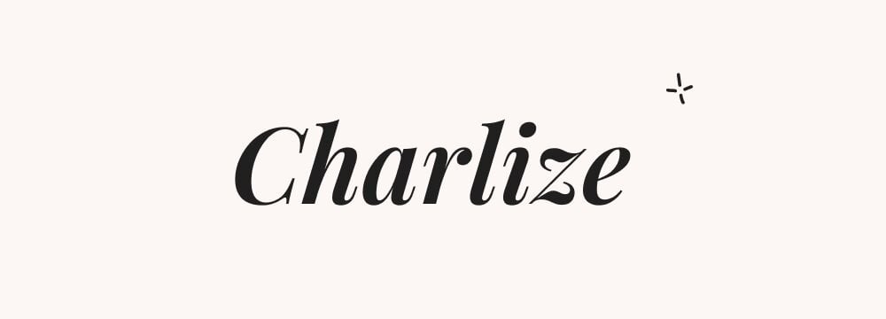Charlize, prénom américain fille sophistiqué et original, inspiration glamour