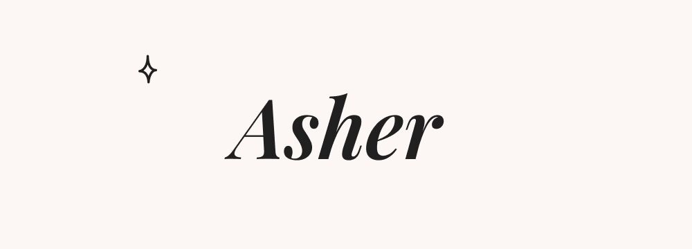 Asher, prénom américain garçon court et biblique, très tendance