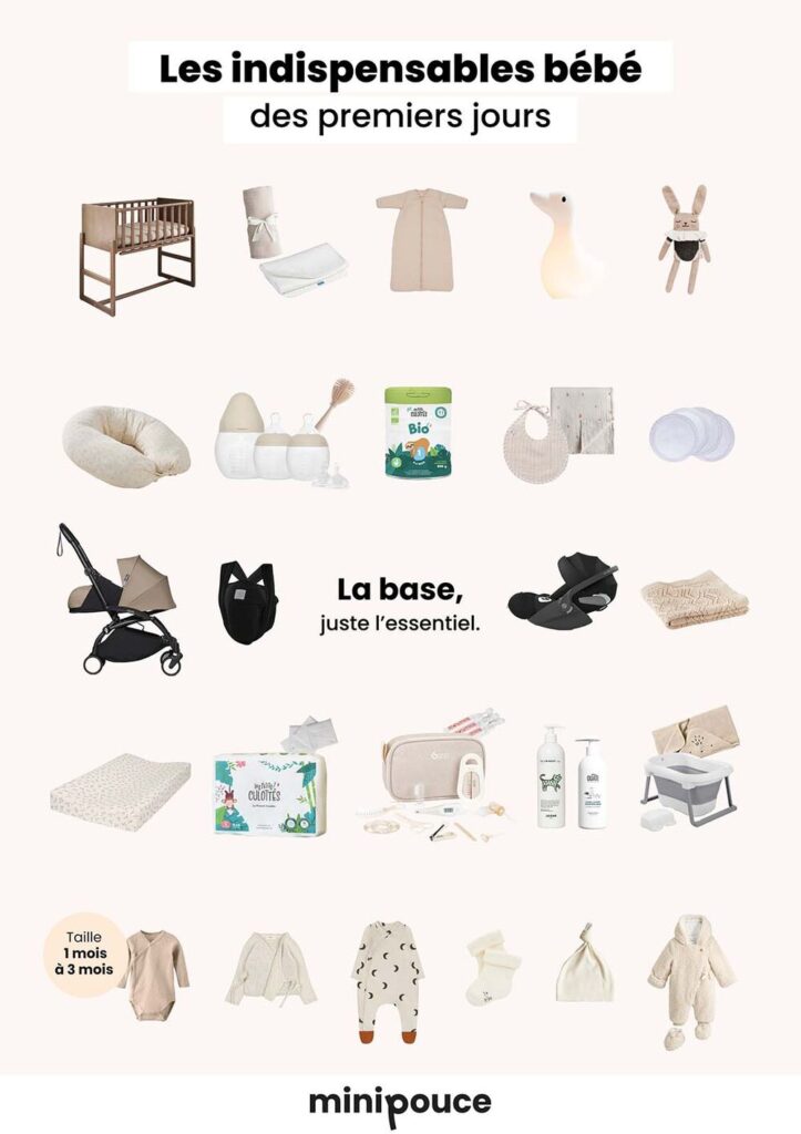 Liste des indispensables pour le retour maison après naissance, essentiels bébé des premiers jours à la maison