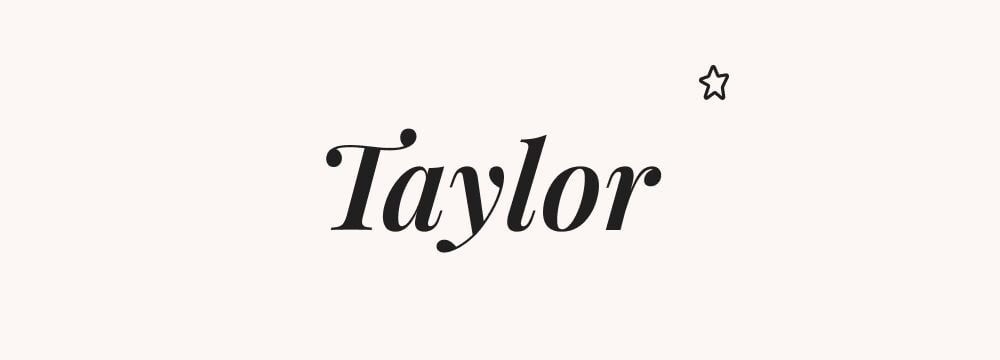 Taylor, prénom américain fille mixte et contemporain, très répandu aux États‑Unis