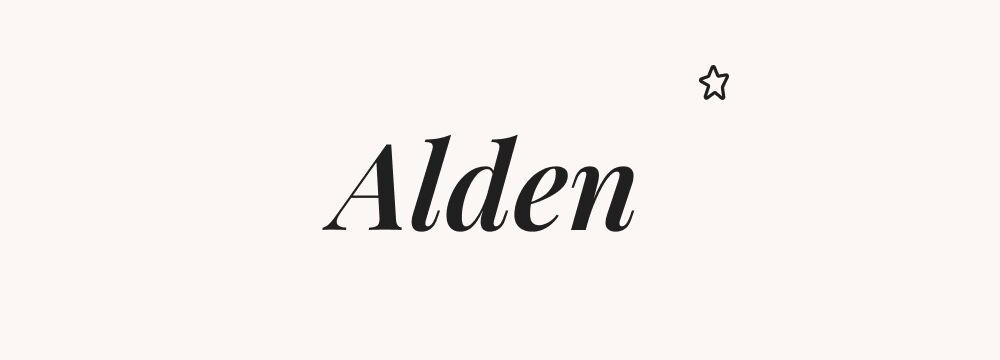 Alden, prénom américain garçon rare et élégant