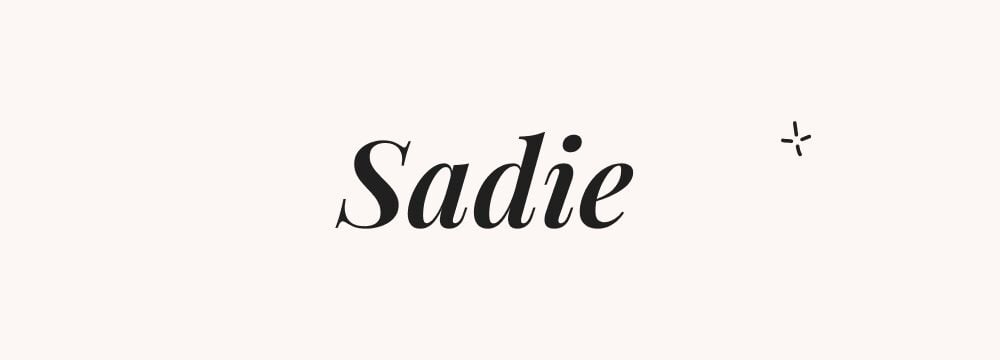 Sadie, prénom américain fille doux et ancien, revenu dans les tendances actuelles