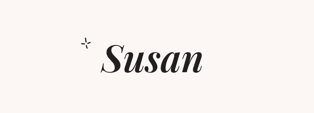 Prénom américain fille Susan, idée de prénom féminin anglophone classique et intemporel pour bébé
