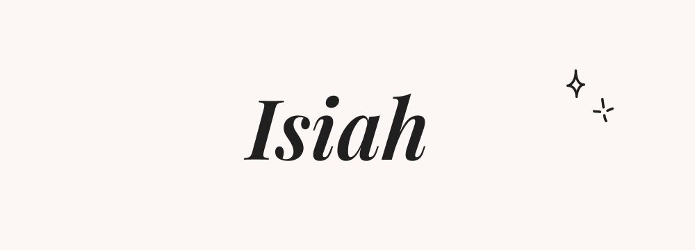 Isiah, prénom américain masculin d’inspiration biblique, courant aux USA