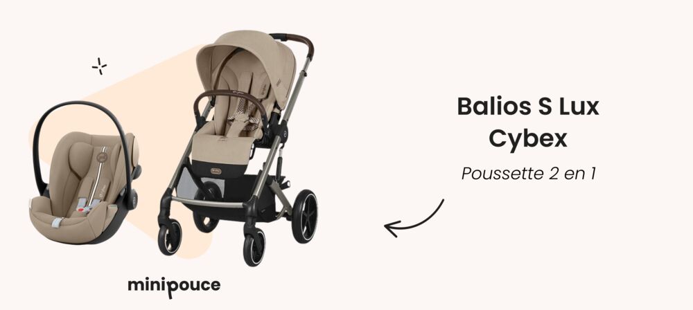 Meilleure poussette 2 en 1 Cybex Balios S Lux : poussette combinée confortable et tout‑terrain