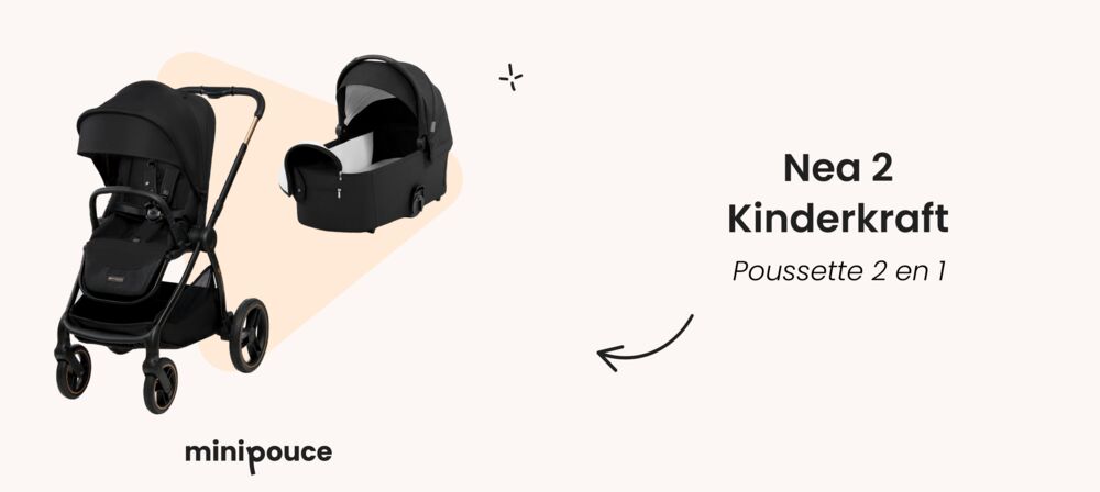 Meilleure poussette 2 en 1 Kinderkraft Nea 2 : poussette duo modulable avec excellent rapport qualité‑prix