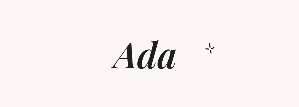 Ada, prénom russe pour fille ultra court et rare, meilleur prénom slave minimaliste