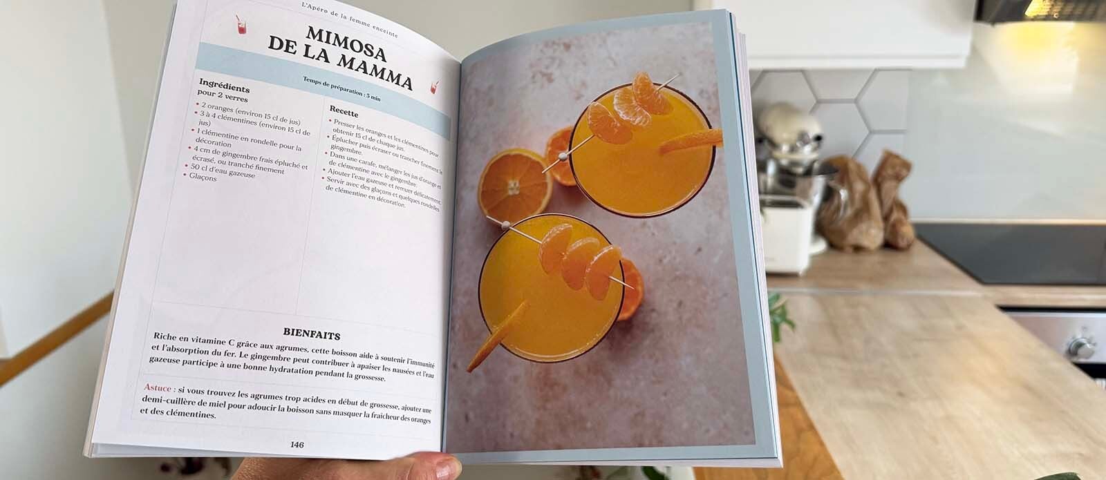 Mimosa de la Mamma à l'orange, boisson d'apéro sans alcool pendant la grossesse