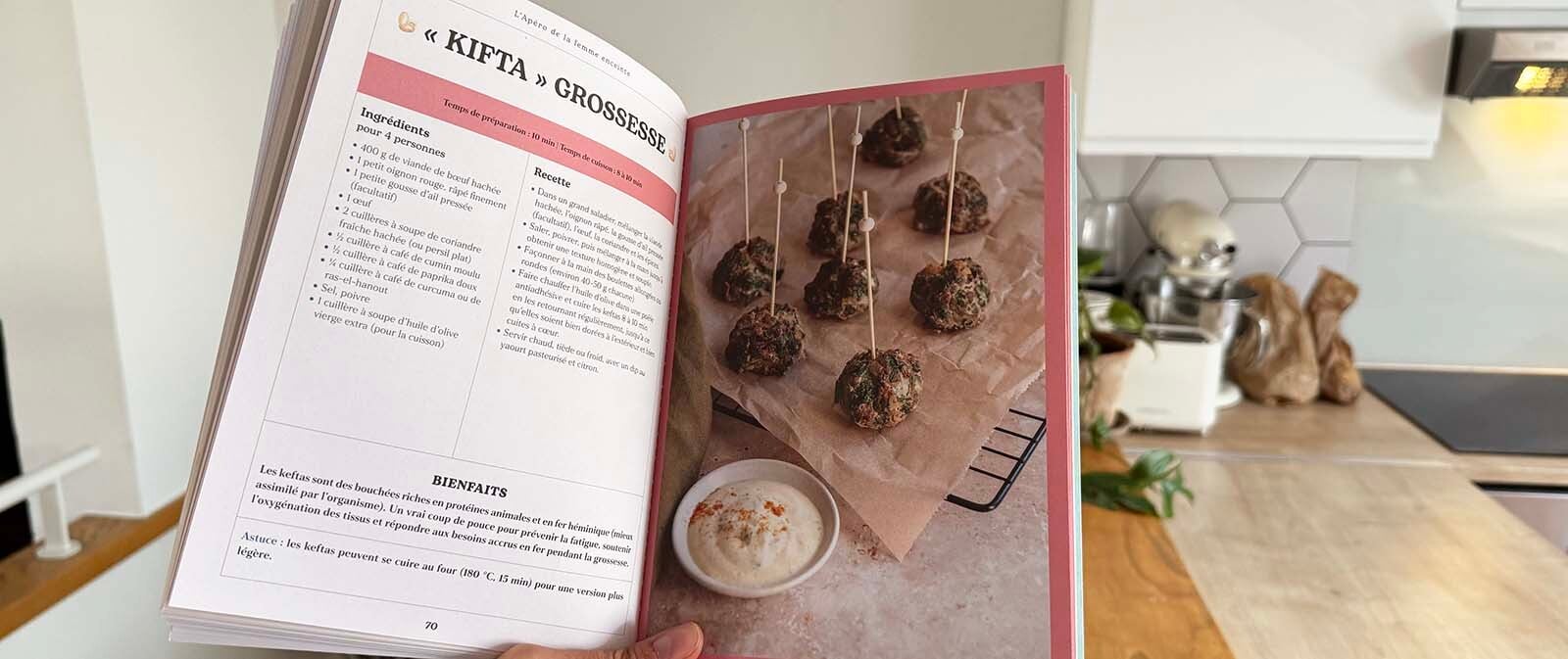 Boulettes de kefta sur pics avec sauce blanche, recette d'apéritif pour femme enceinte