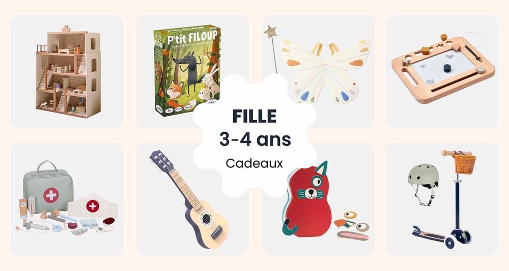 Quoi offrir fille 3 ou 4 ans, idées cadeaux, meilleure sélection cadeaux fille 3-4 ans